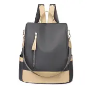 Nevenka Women Backpack Nylon Anti-theft Waterproof Lightweight Shoulder Bags-Grey