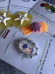 Crocs Jibbitz Lot Seashell Tidepool Vacation Vacation Beach Large 3D Shoe Charms