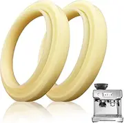 [Cahant] 2Pack Brew Group Head Seal Gasket,54mm Silicone Steam Ring Replacement Part Compatible with Breville Espresso Machine 878/870/860/840/810/500/450, light yellow (H1610020008B-AU)