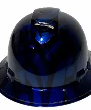 Hydro Dipped Hard Hat Ridgeline Full Brim Custom Blue Translucent American Flags