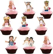 24pcs kids Cartoon Cake Toppers Cupcake Toppers Cake Decorations kids Cartoon Birthday Party Supplies Decorations (24pcs)