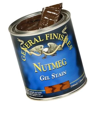 General Finishes NH Oil Base Gel Stain, 1/2 Pint, Nutmeg, 1 Half 1 Half-Pint
