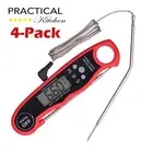 4-Pk Dual Probe Instant Digital Alarm Thermometer BBQ Grill Meat Food Oven Spot