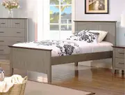 Single Bonavich Timber Veneer Bed - As Pictured