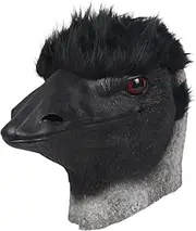 MOKRY PARTY Ostrich Animal Head Mask Bird Emu Head Mask Funny Cosplay Party Halloween Adult Costume Carnival Mask