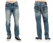 True Religion Brand Jean Geno Men's Relaxed Slim Super T Jean W Flap $329 100075