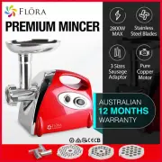 Flora Max 2800W Electric Meat Mincer Sausage Filler Stuffer Kibbeh Maker Machine