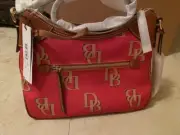 Dooney & Bourke Monogram Collection Red Hobo New with Tag