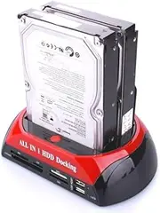 All in 1 HDD Docking Station for 2.5" 3.5" SATA IDE Hard Drive + USB Card Reader