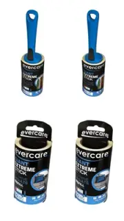 Set of 2 Evercare All Purpose Extreme Stick Giant Lint Roller & Refill