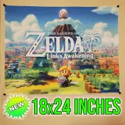 The Legend of Zelda Links Awakening remake 18x24 inch tapestry / Nintendo Switch