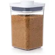 Oxo Good Grips Pop 2.0/1L Small Square Short Kitchen Container w/ Lid Clear