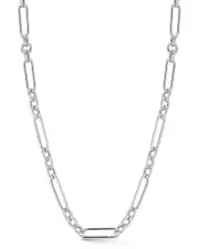 Sphera Milano Silver Twist Figaro Necklace