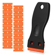 Plastic Razor Blade Scraper, Scraper Tool with 20 PCS Plastic Razor Blades fo...