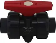 Double Union PVC Ball Valve 20 25 32 40 50 63 75 90 110mm Shut Off Valve Swimming Pool Ball Valve Plastic PVC Pipe Valve (Inner Diameter 63mm)