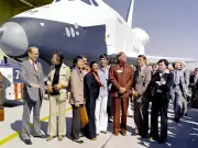 Space Shuttle Enterprise Star Trek Cast Roddenberry Photo Poster Print PICK SIZE
