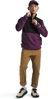 [THE NORTH FACE] Men's Alpine Polartec 100 Fleece Half Zip Pullover, Black Currant Purple/TNF Black, X-Large, Black Currant Purple/Tnf Black