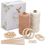 Macrame Kit W Video Mini Décor Wall Hanging 218+ Yards of Macrame Cords...NEW