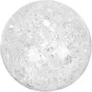 HEATSHAKING Ice Crack Crystal Ball Ornament Sphere for Home Decor Wedding Office Elegance Material Steady Base Tabletop Craft