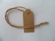 Extra Small Brown Recycled Swing/Jewellery Tags 15 mm x 35 mm Pack of 100