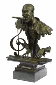 Handcrafted European Bronze Museum Quality Isaac Hayes Singer S-Grade Sculpe Art