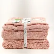 Nicole Miller 7pcs Set Towels 2 Bath 2 Hand 2 Washcloth 1 Rug 100% Cotton New