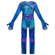 Descendants 3 Audrey Mal Cosplay Kids Girls Halloween Fancy Dress Clothing - 11-12 Years