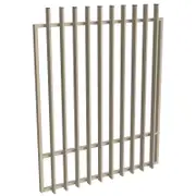 ProtectorAl 800-1200W x 1500H Paperbark Aluminium Radiator Pool Gate