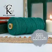 4MM 3ply macrame cord JADE High Quality Soft Cotton Rope Yarn Supplies Melbourne