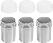 3-pc Set Fine Mesh Powder Shaker Baking Soda Dispenser Stainless Steel Sealed Storage Jar for Cocoa Flour Sugar More Australian Kitchen Accessories
