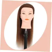 Mannequin Head with Human Hair - 20-22" Cosmetology Mannequin B Style - Brown