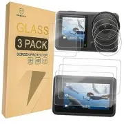 [Back+Lens+Front] 3-Pack [9 Pcs] Screen Protector For DJI Osmo Action 4