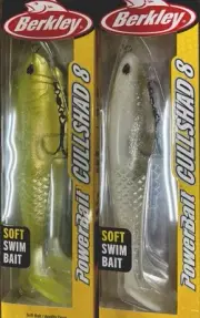 (2-Pack) Berkley PowerBait 8” Cull Shad Soft Swim Bait