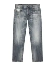 Zippered jeans pants 33 Gray