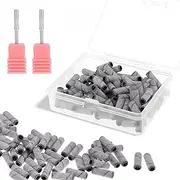 102pcs Sanding Bands for Nail Drill,3mm Small Sanding Band Nail Drill Bitand 2pcs Small Shaft Drill Bits Set for Manicure and Pedicure