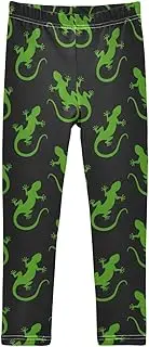 [Joisal] Chic Lizards Black Pants Girls, Soft for Girls' Athletic Leggings, 4-10T