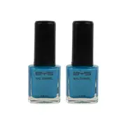 2x BYS Love Boat Nail Polish Enamel Lacquer Gloss Quick Drying Colour 14ml Blue