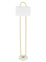 Florence 2 Light Floor Lamp in White