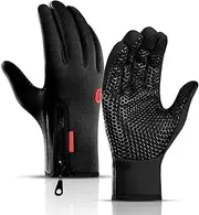 [Nankoyal] Thermal Gloves,Winter Gloves Cycling Gloves Running Gloves Warm Gloves Men Women Touchscreen Winter Gloves,Anti-Slip Waterproof Windproof Warm Liner Unisex Gloves