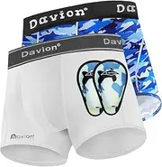 [Davion] Youth Boys Baseball Cup Underwear with Soft Protective Athletic Cup Compression Shorts for Baseball,Football, Lacrosse, Softball