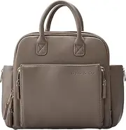 [Ayla & Co] Mini Convertible Baby Diaper Bag, Tote Bag with Expandable Pockets, Vegan Leather Wallet and Bag Organizer