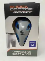 Shock Doctor Sport White Compression Short with Cup Size Adult Medium NEW