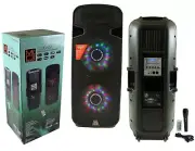 MR DJ Lets Jump Dual 15" 3Way 5000W DJ Active Speaker Powered PA Party BT USB Sp