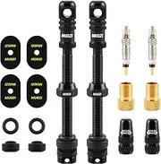 Tubeless Presta Valve Stem, Presta Valve Stem Kit with Valve Core Remover Tool and Valve Stem Cap, 65mm Black
