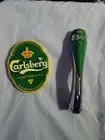 New CARLSBERG BEER TAP BADGE AND HANDLE