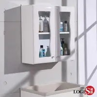 在飛比找ETMall東森購物網優惠-LOGIS 溫莎雙門防水浴櫃60CM 化妝櫃 吊櫃 櫥櫃 W