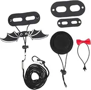 Parliky Lizard Harness Kit Reptile Walking Leash Bow Tie Hat Set Outdoor Leash Pet Lizard Harness Party Costume Hat Decoration