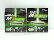 12 Gillette Mach3 M3 Sensitive Power Mach 3 Razor Blade Refill Cartridges