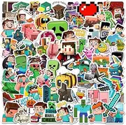 100PCS Mine_Craft Stickers Vinyl Waterproof Decals Party Favors for Kids Cute Kawaii Stickers for Water Bottles Bikes Luggage Computer Skateboard Car Motorcycle …