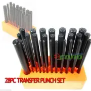 New 28pc Center Punch Steel Transfer Punch Set Machinist Thread Tool Kit Set